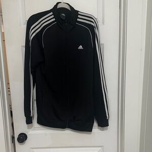 Adidas Black Jacket with White Accents